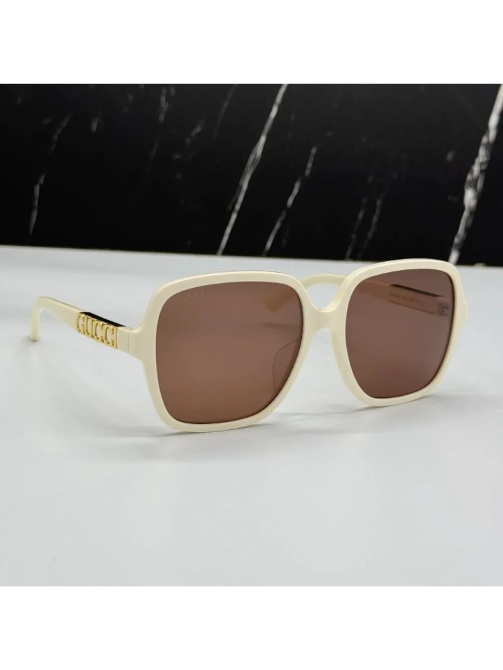 New Gucci GG1189SA 005 White Brown Women Sunglasses